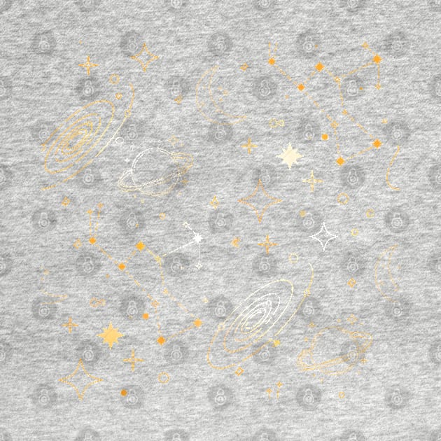 Orange Galaxy Pattern by VictoriaLehnard